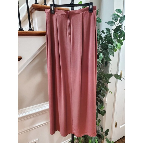 Windsor Pink High Waist Back Zip A-Line Pleated Maxi Skirt With Shorts Size S - Picture 6 of 9